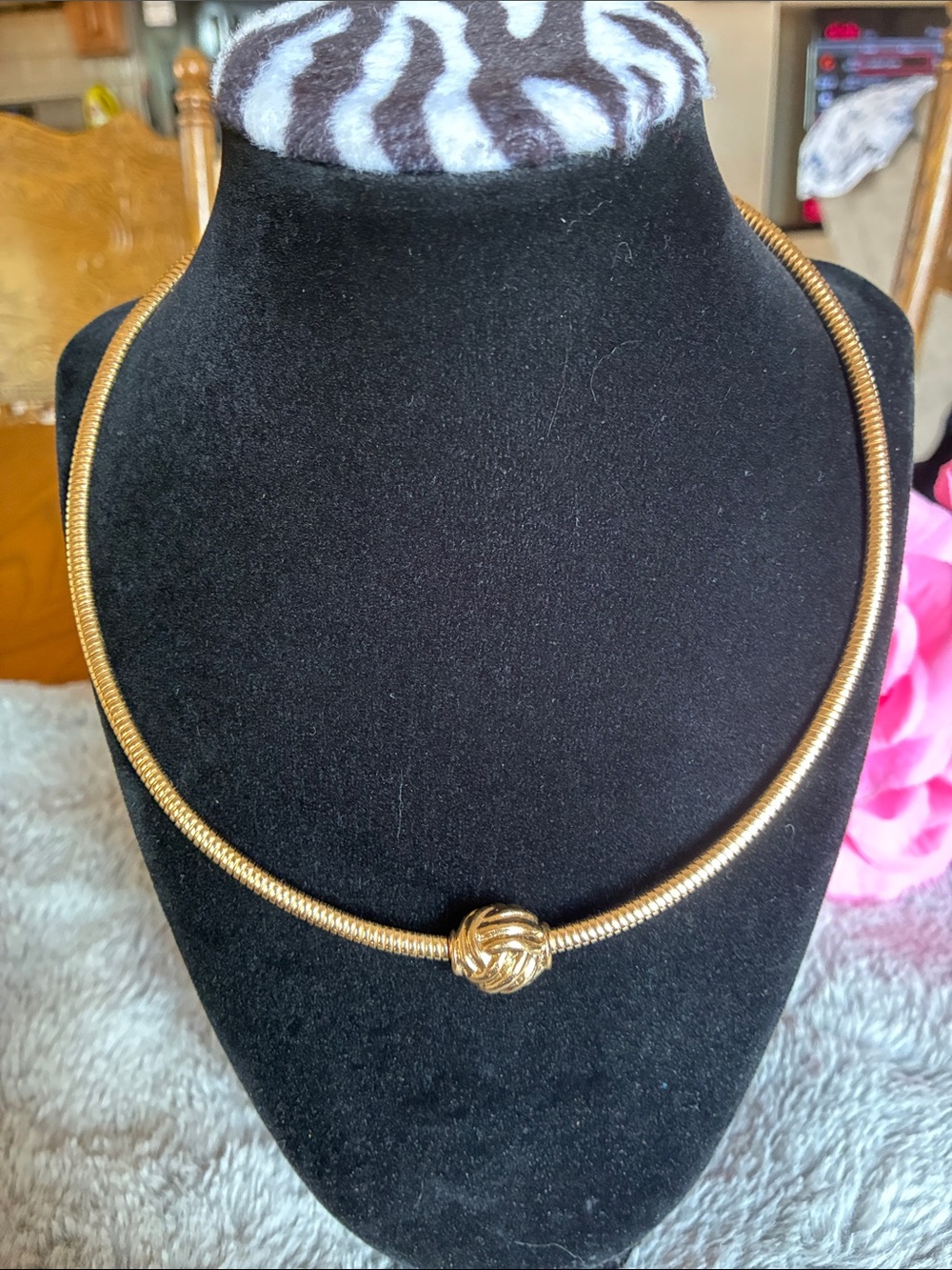 Monet Gold-Tone Rope Necklace with Knot Pendant